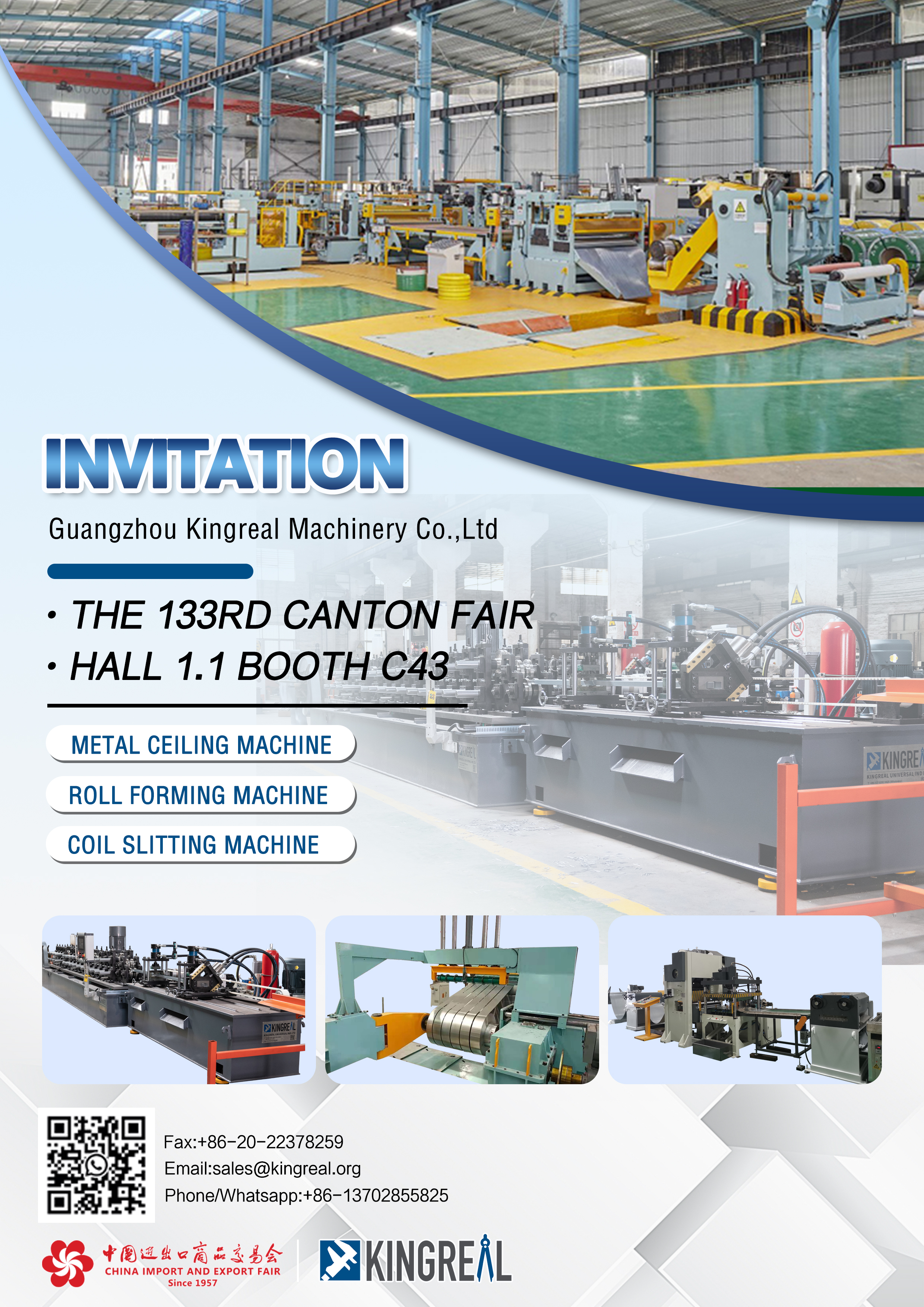 KINGREAL Canton Fair Machinery Sərgisinə xoş gəlmisiniz